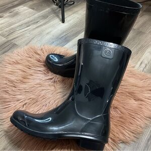 UGG Black high top Rain  Boots Size 5
